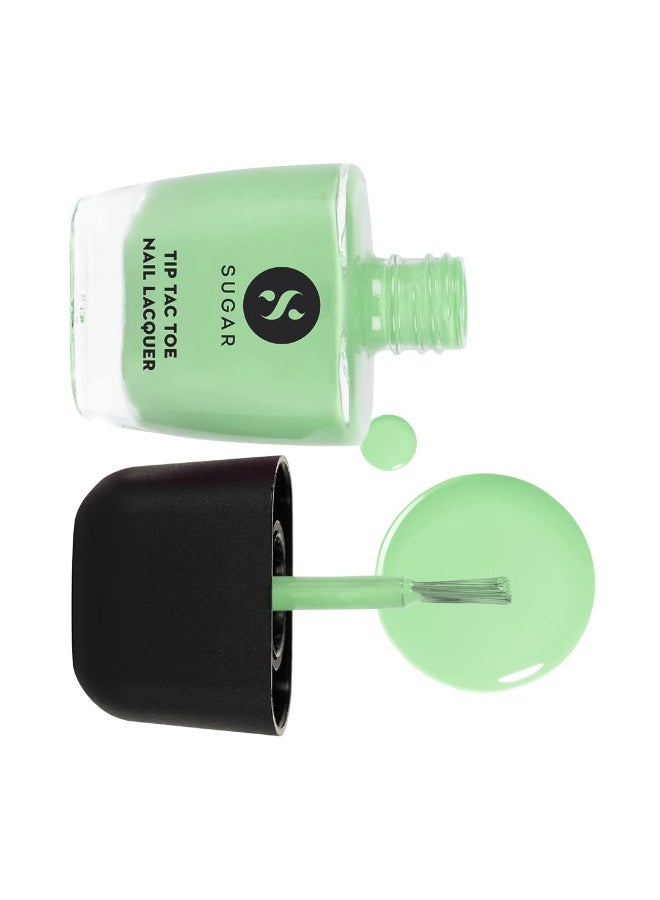 SUGAR Cosmetics Tip Tac Toe Nail Lacquer Classic | Long-lasting, 100% Chip-resistant & Glossy Finish | 10ml - 07 Mint Money | 10ml - Image 4
